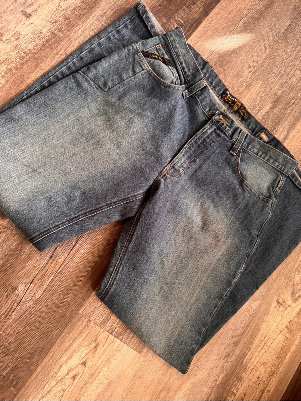Ariat Men's Faded Blue Straight-Leg Jeans